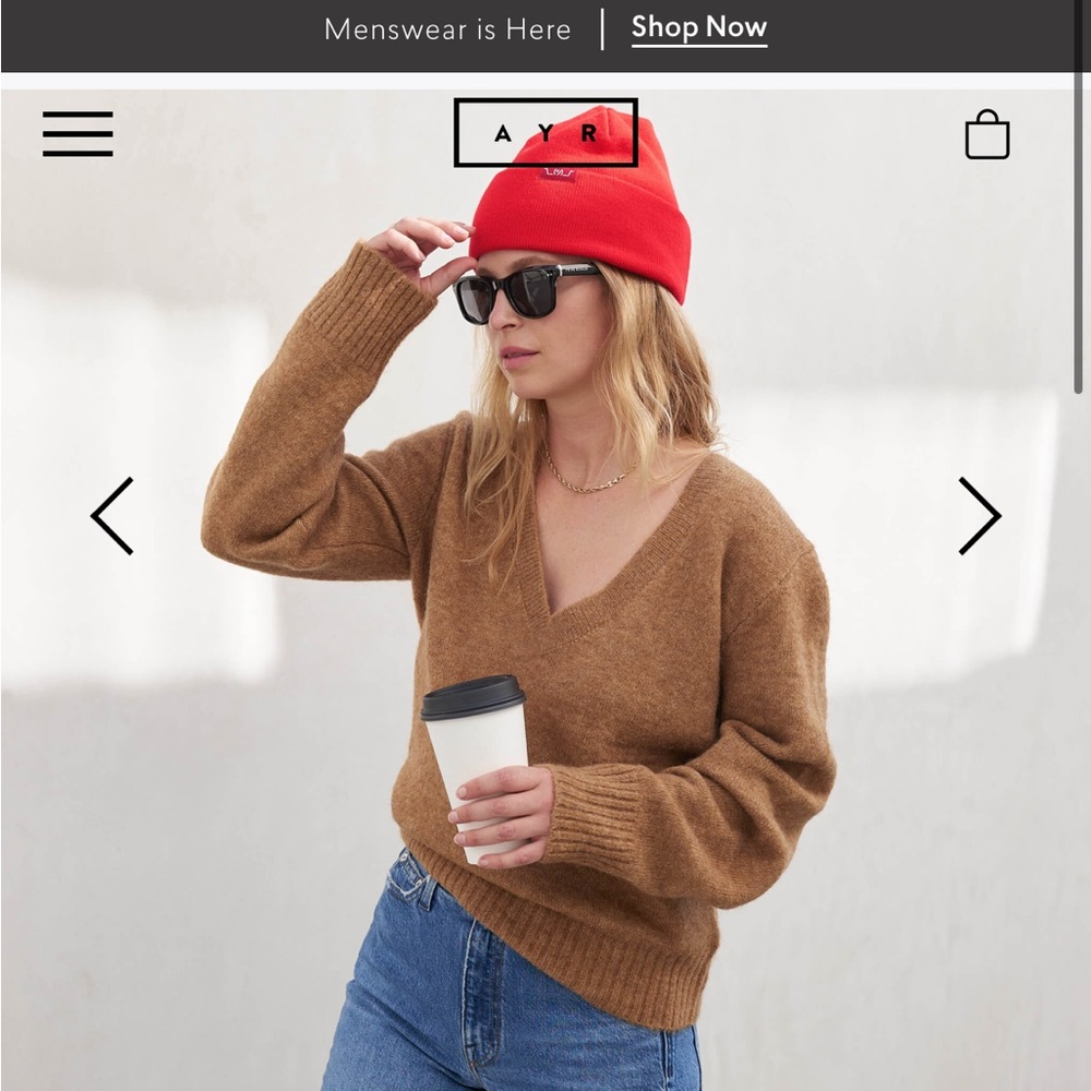 AYR red beanie, brand new